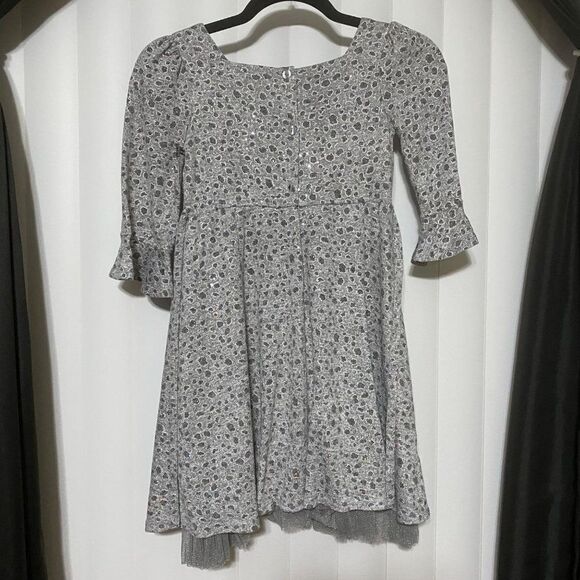 Smiley West girls gray sequenced dress - Picture 5 of 5